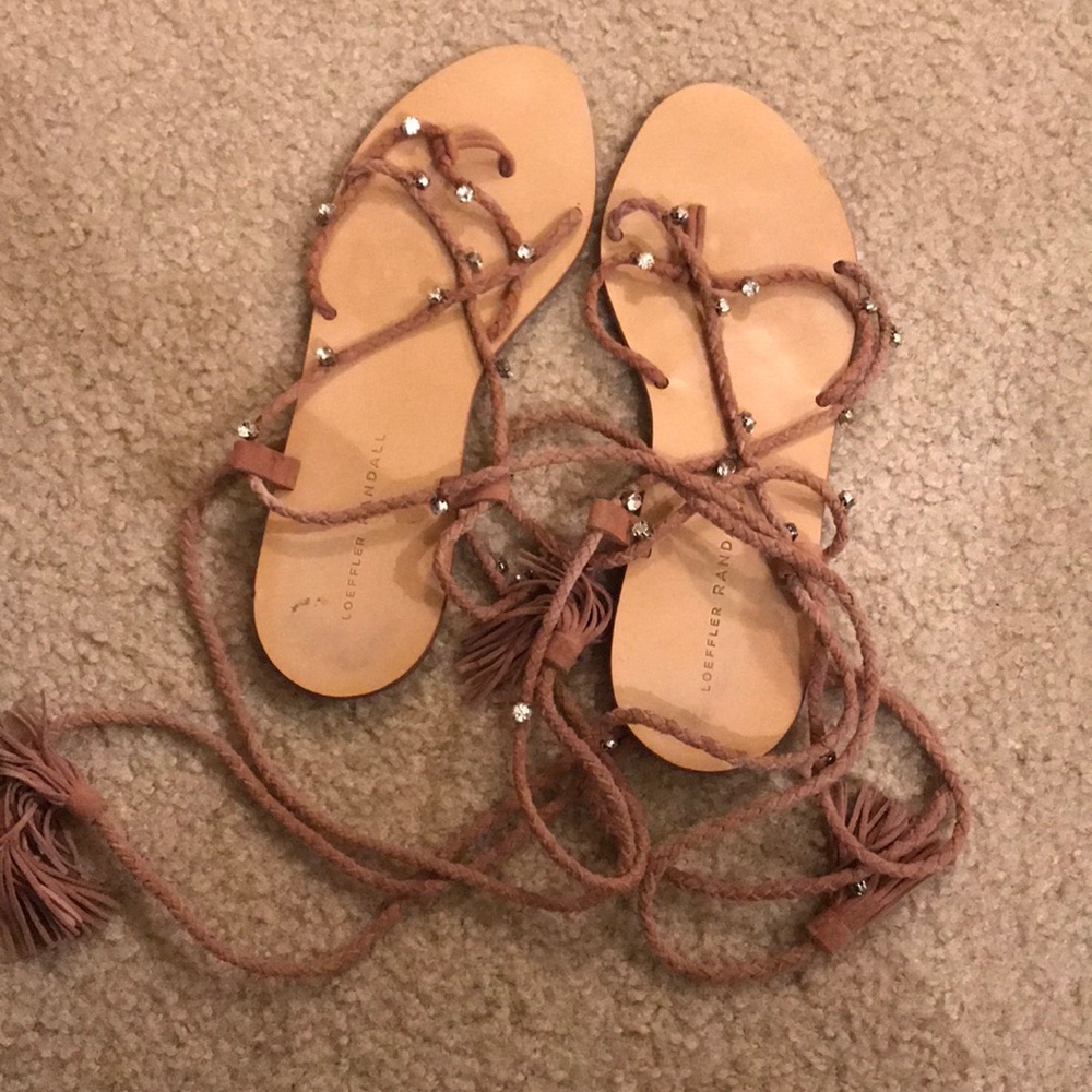 Gladiator style Sandals with tie up and jewels